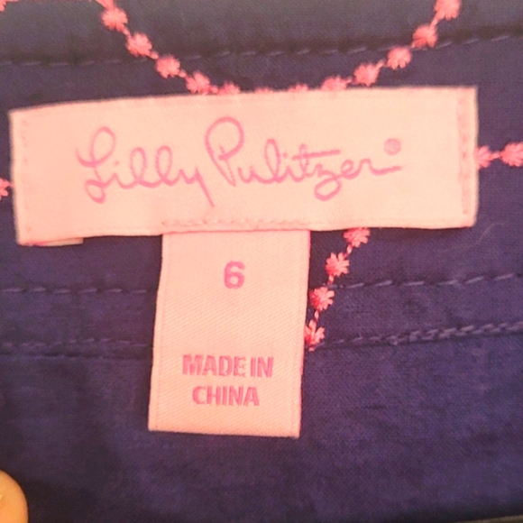 Lilly Pulitzer Embroidered Circle Ombre Fringe Dress Size 6 - Picture 12 of 16